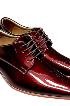 Zapato Derby "Borgoña Elegante" en Charol de Colección (FRA-008)
