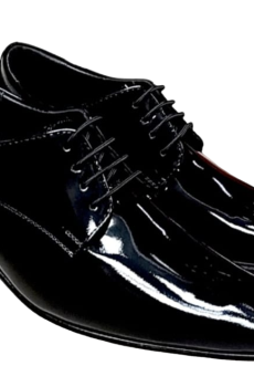 Zapato Derby «Negro Absoluto» en Charol Supremo (FRA-013)