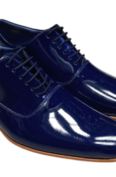 Zapato Derby "Azul Cobalto Imperial" en Charol Legítimo (FRA-2514)